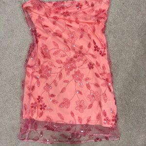 Peppermayo Pink Floral Mini Dress